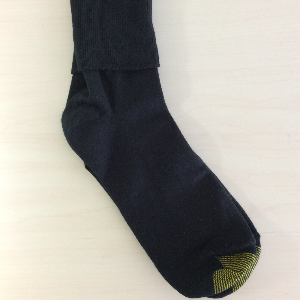 Misses Gold Toe Turn Cuff Socks - black - 5 pr - New!
